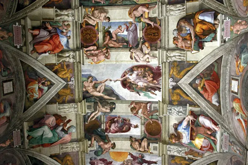 Image showing Renaissance artwork and modern art side by side, symbolizing their influence on each other and the continuity of artistic expression over time