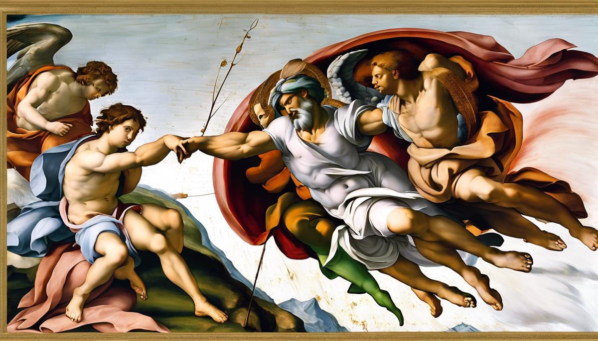 A detailed analysis of the anatomical symbolism in Michelangelo's The Creation of Adam