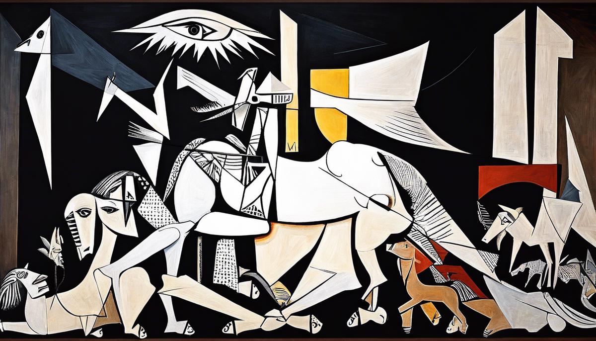 Image depicting Pablo Picasso's Guernica, a powerful anti-war painting