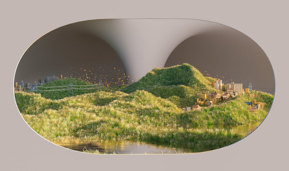 A stunning digital landscape created by AI, showcasing vibrant colors and surreal elements