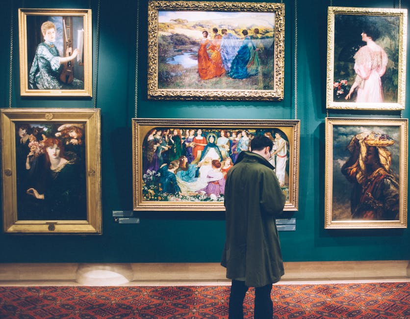 An Impressionist-style scene of art critics examining paintings by Cassatt and Morisot in a gallery, with varied expressions of approval and skepticism