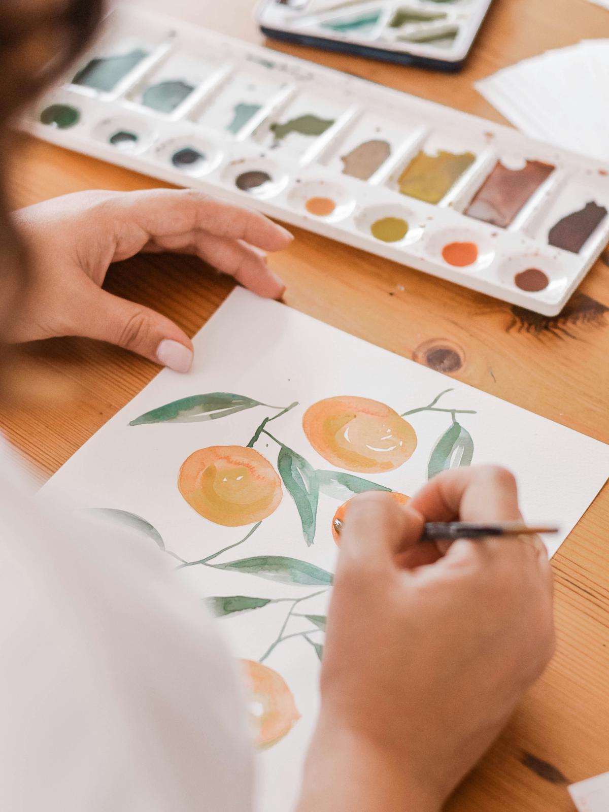 A collage-style image showcasing different art activities for stress relief, including drawing, painting, and mandala creation