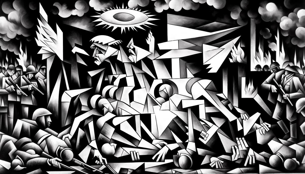 Image of Pablo Picasso's masterpiece 'Guernica' depicting the horrors of war