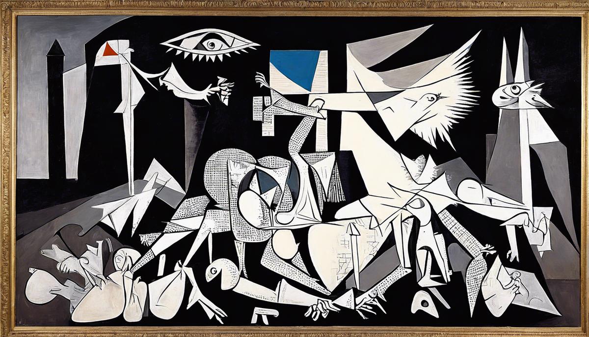 Pablo Picasso's painting Guernica, a powerful anti-war statement depicting the bombing of the Basque town of Guernica during the Spanish Civil War