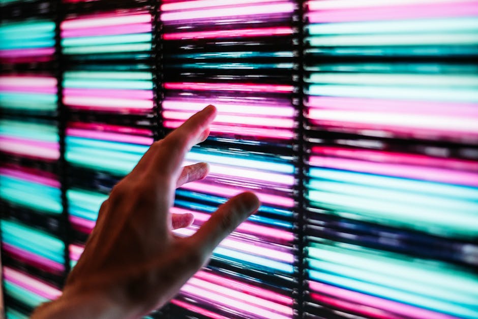 Interactive art installation using advanced color technology