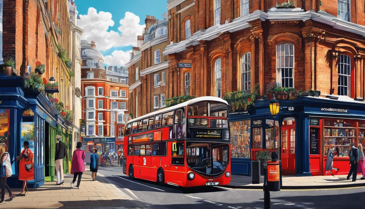 Illustration of the vibrant and diverse London art scene