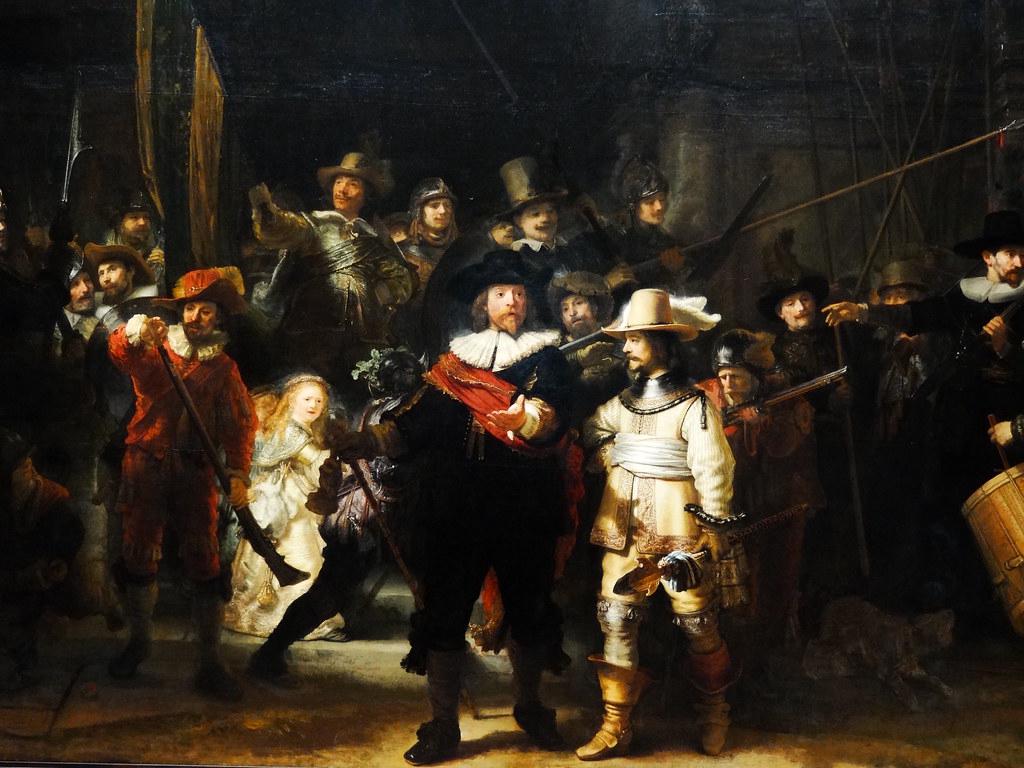 Rembrandt van Rijn's painting The Night Watch, depicting a militia company in action