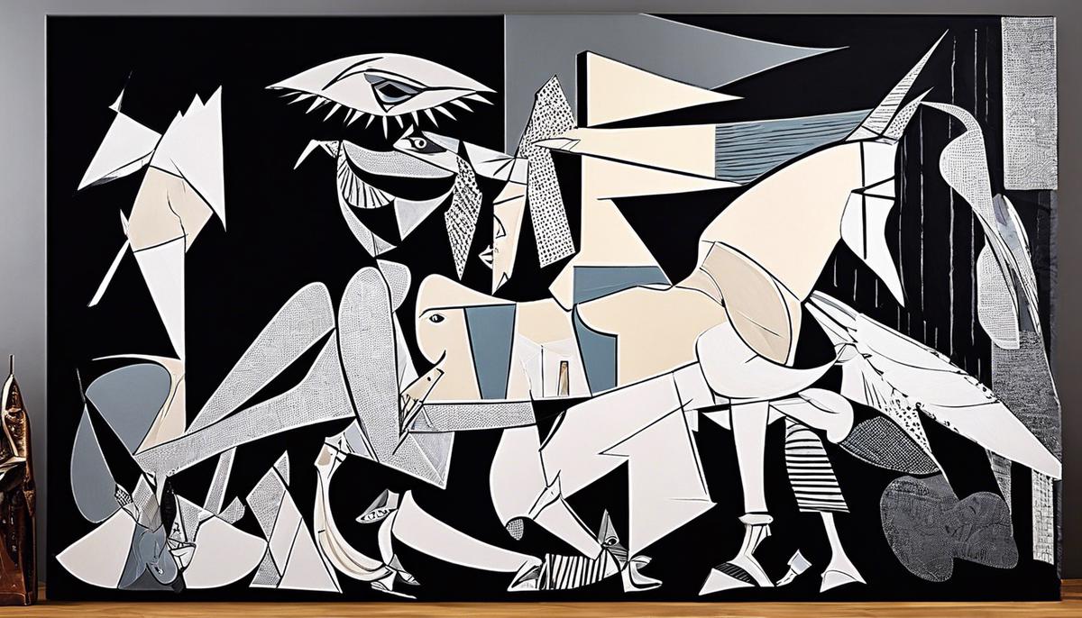 An image depicting Picasso's Guernica, showcasing its innovative visual language and profound impact on the trajectory of modern and contemporary art.