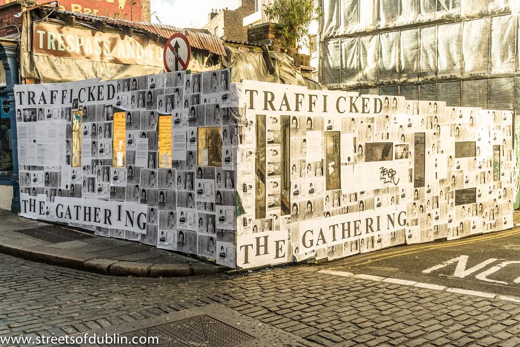 A before and after scene showing the impact of protest art on a community