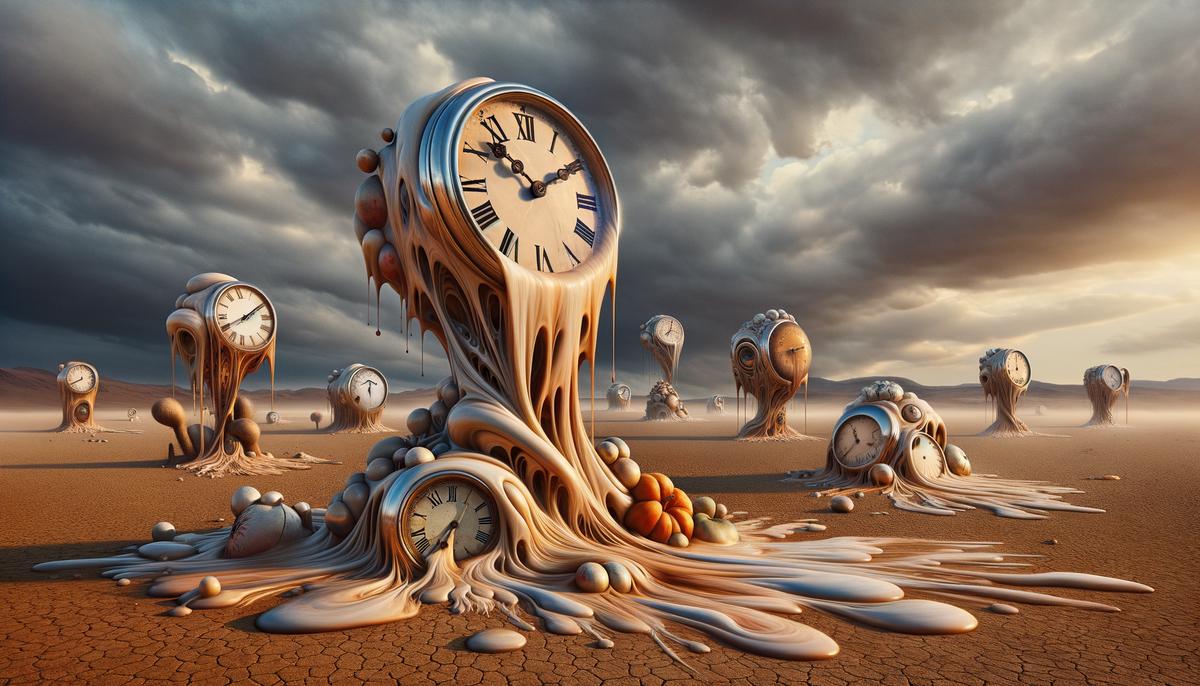 An image of Salvador Dalí's iconic melting clocks from the painting The Persistence of Memory